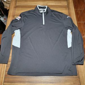 Puma Golf LS Black Quarter Zip Unisex Athletic Pullover "Coleman" - Size XXL